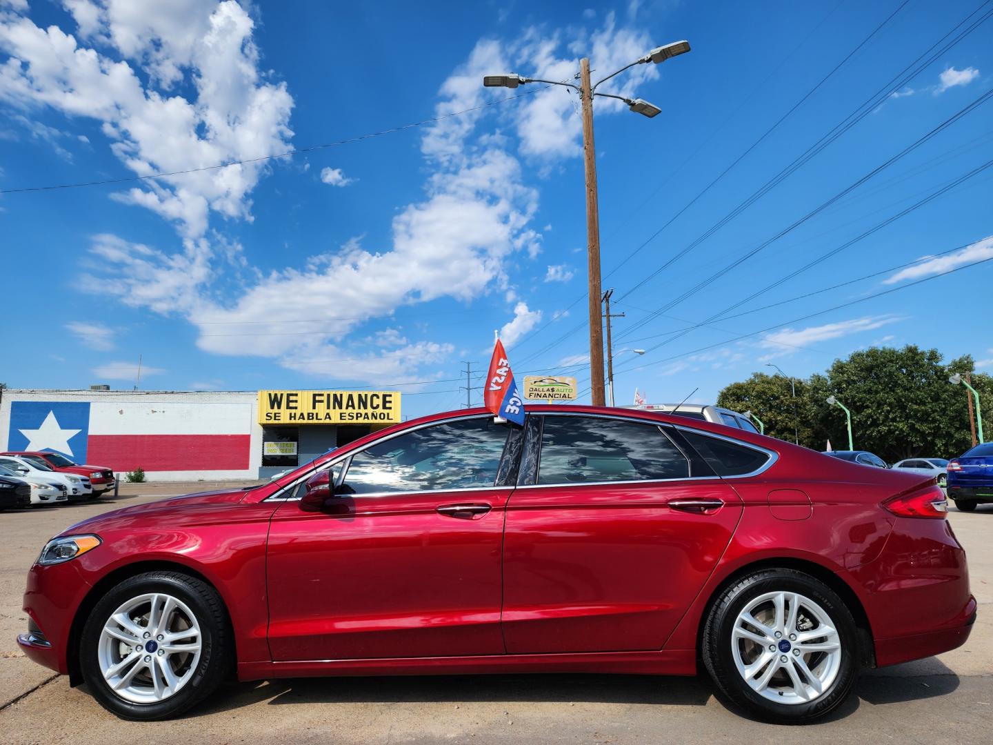 2018 RED Ford Fusion SE (3FA6P0HD2JR) with an 1.5L L4 DOHC 16V engine, 6A transmission, located at 2660 S.Garland Avenue, Garland, TX, 75041, (469) 298-3118, 32.885551, -96.655602 - Welcome to DallasAutos4Less, one of the Premier BUY HERE PAY HERE Dealers in the North Dallas Area. We specialize in financing to people with NO CREDIT or BAD CREDIT. We need proof of income, proof of residence, and a ID. Come buy your new car from us today!! This is a SUPER CLEAN 2018 FORD FUSIO - Photo#6